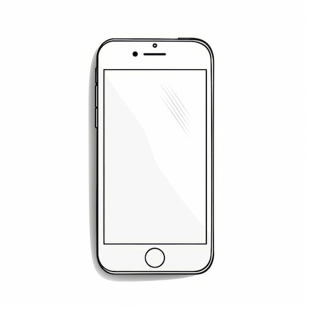 Zdjęcie minimalistyczny czarno-biały szkic iphone'a 6