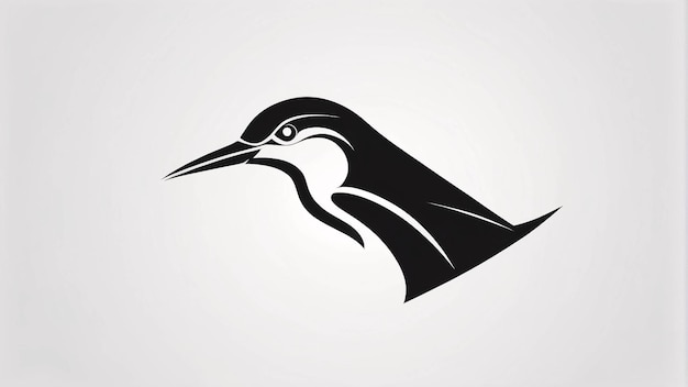 Minimalistyczny, elegancki i prosty pomysł na ilustrację logo ptaków