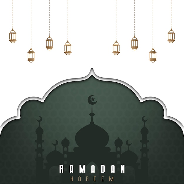 minimalistyczny luksusowy projekt social media feed dla muzułmańskiego święta Ramadanu Kareem