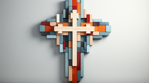 Zdjęcie minimalistyczny modernistyczny projekt krzyża ai generowany