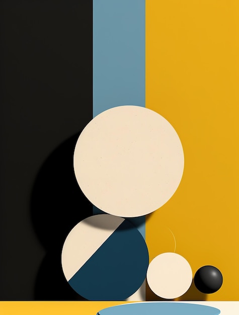 Zdjęcie minimalistyczny plakat geometryczny