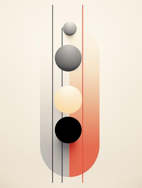 Minimalistyczny projekt graficzny w pastelowych kolorach Obraz 3D wygenerowany przez AI