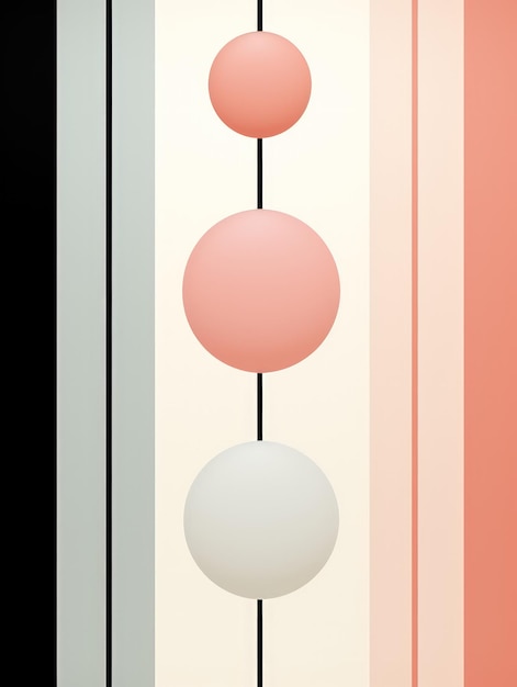 Minimalistyczny projekt graficzny w pastelowych kolorach Obraz 3D wygenerowany przez AI