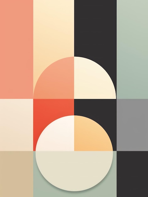 Zdjęcie minimalistyczny projekt graficzny w pastelowych kolorach obraz 3d wygenerowany przez ai