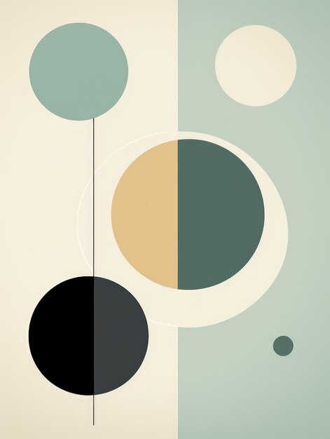 Zdjęcie minimalistyczny projekt graficzny w pastelowych kolorach obraz 3d wygenerowany przez ai
