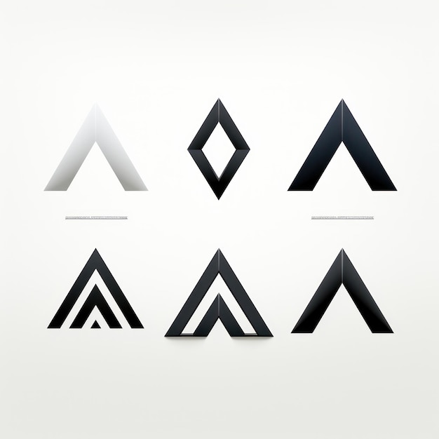 Zdjęcie minimalistyczny projekt logo i odmiany na białym tle