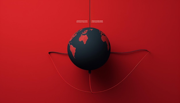 Minimalistyczny projekt plakatu Międzynarodowego Dnia Internetu