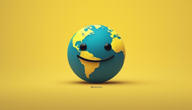 Minimalistyczny projekt plakatu światowego dnia uśmiechu