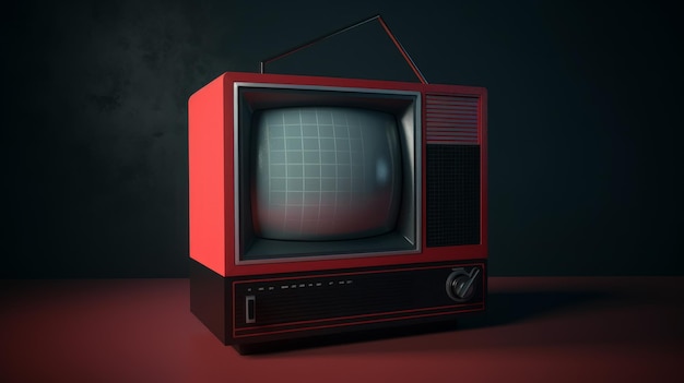 Minimalistyczny projekt telewizyjny z lat osiemdziesiątych