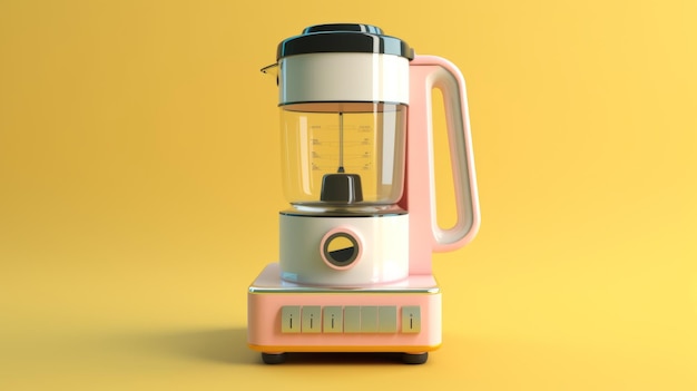 Zdjęcie minimalistyczny retro blender z lat osiemdziesiątych hyperrealistyczna ilustracja 3d