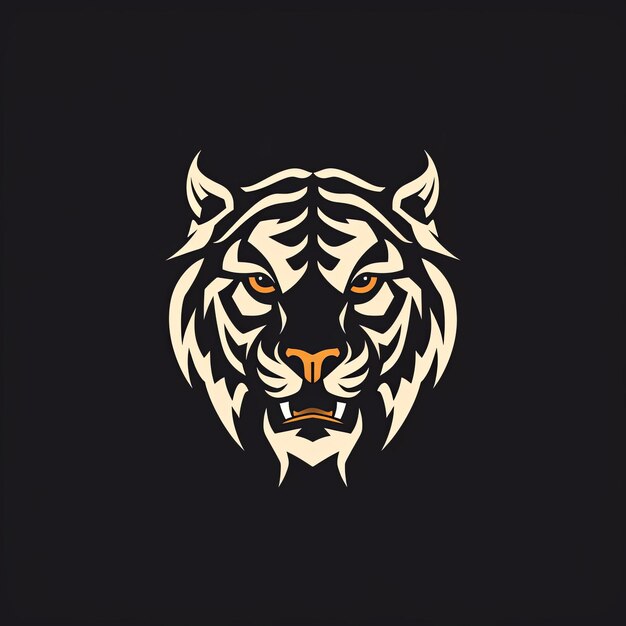 Zdjęcie minimalistyczny styl wektorowy logotypu tygrysa