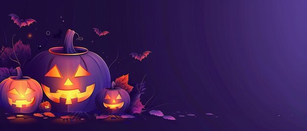 Minimalistyczny temat Halloween z geometrycznymi dyniami i nietoperzami