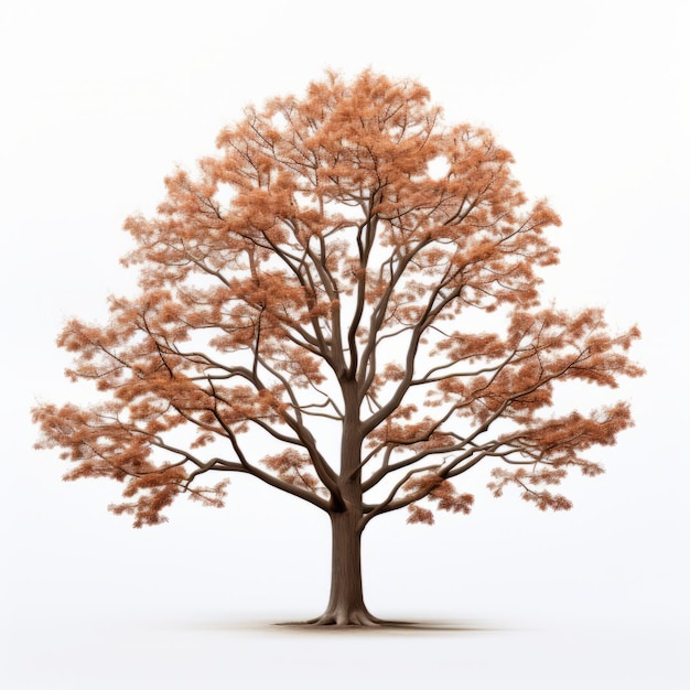 Minimalistyczny widok z przodu pozbawionego liści drzewa Maple Sugar