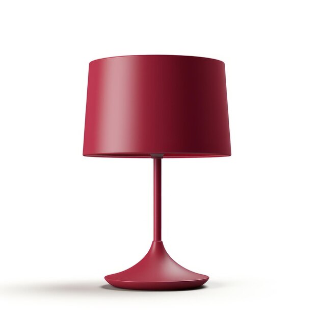 Zdjęcie minimalna crimson lampa na białej powierzchni elegancki i stylizowany projekt