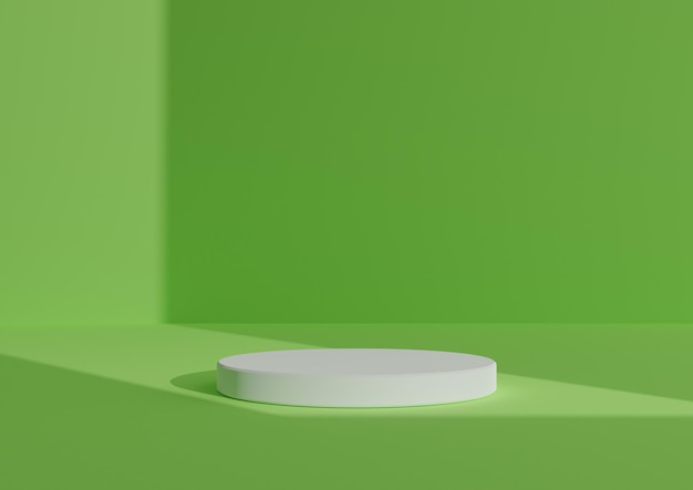 Minimalna kompozycja 3D Cylinder Stojak na podium Abstrakcyjne tło cienia Okno wyświetlania produktu Światło