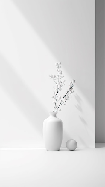 Zdjęcie minimalne białe tło z wnętrzem wystroju domu biały pokój z czystym jasnym tłem nowoczesna