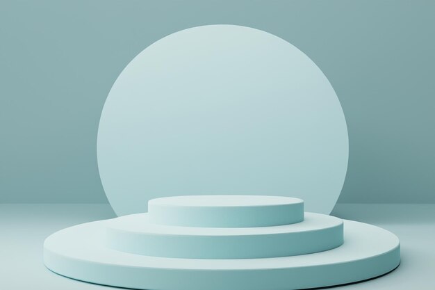 Minimalne tło podium i białe tło do ilustracji prezentacji produktu