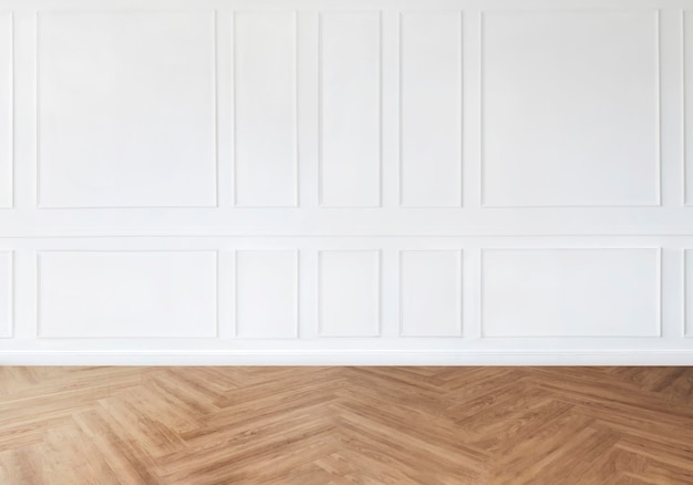 Minimalny model ściany pomieszczenia psd z naturalnym światłem