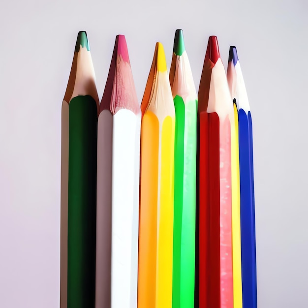 Minimalny ołówek z ręcznie narysowanym tłem tęczy