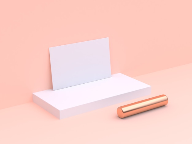 minimalny papier pusty scena makieta makieta renderowania 3d