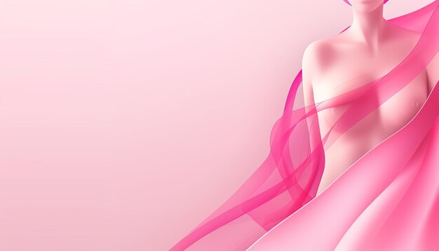Minimalny projekt plakatu miesiąca świadomości raka piersi