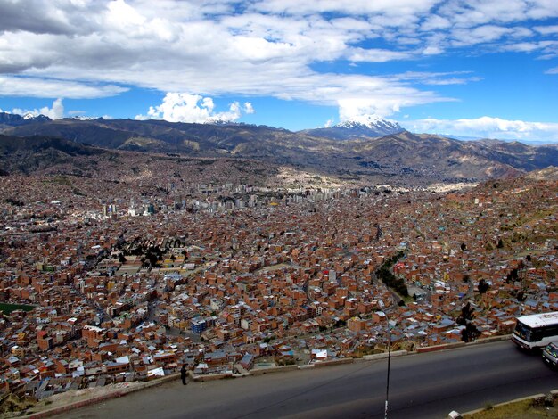 Mirador Killi Killi widok na centrum La Paz Boliwia