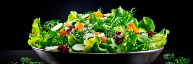 miska ożywionych warzyw sałatkowych prezentująca świeże tekstury i kolory warzyw mieszanych Generatywna sztuczna inteligencja