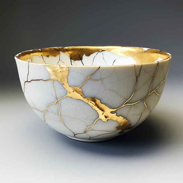 miskę w stylu kintsugi