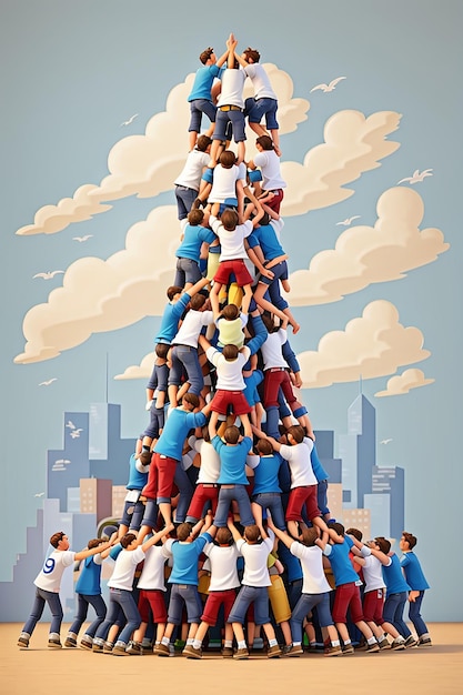 Zdjęcie mistrzostwa concurso de castells human tower