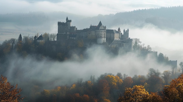 Misty Autumn Castle