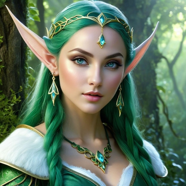 Mistyczna elegancja zagadkowe piękno folkloru elfów