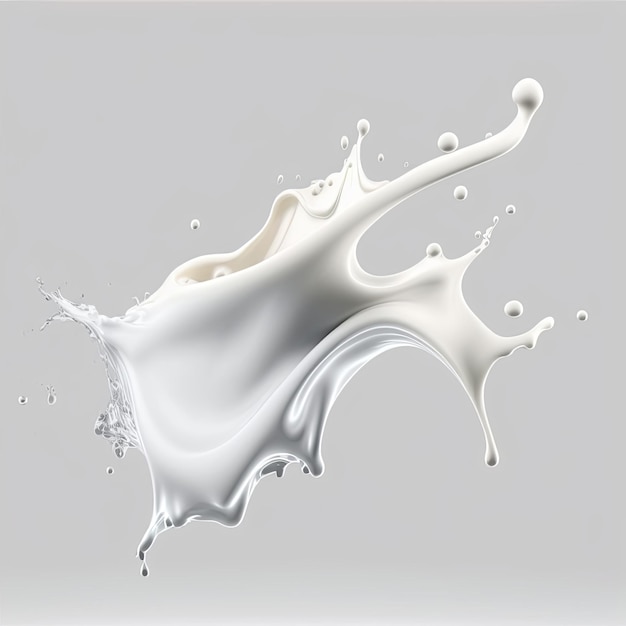Mleko splash na białym tle