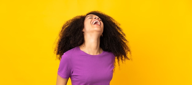 Młoda Kobieta African American, śmiejąc Się