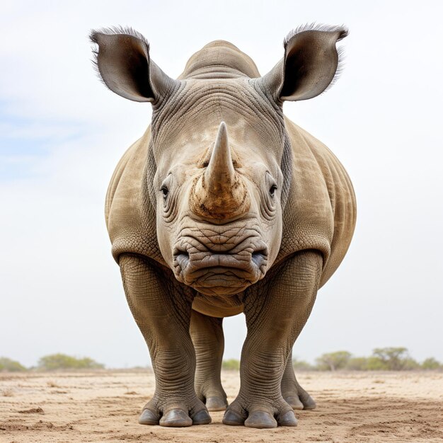 Młody afrykański nosorożec