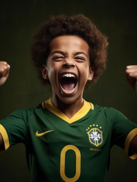 młody Brazylijczyk ubrany w strój sportowy, wyraźnie aktywny i pełen energii