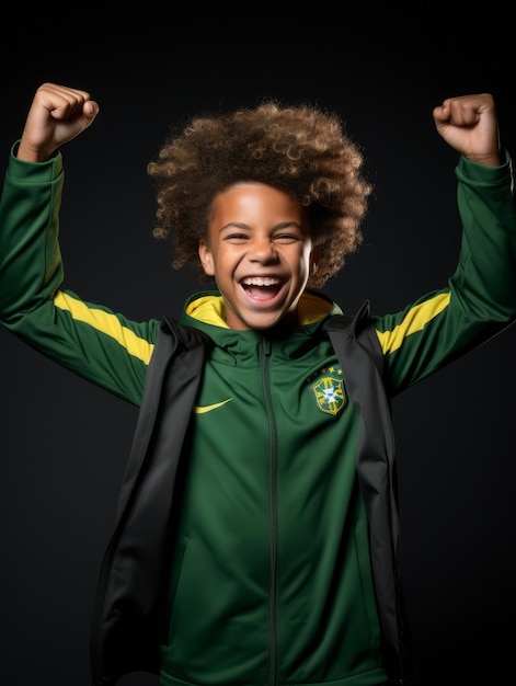 młody Brazylijczyk ubrany w strój sportowy, wyraźnie aktywny i pełen energii