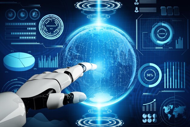 Mlp futurystyczny koncept sztucznej inteligencji robota