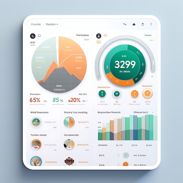 Mobile App Layout Design of Expense Analytics Dashboard Data Driven i Visual Layout Vi Koncepcje