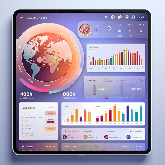 Mobile App Layout Design of Expense Analytics Dashboard Data Driven i Visual Layout Vi Koncepcje