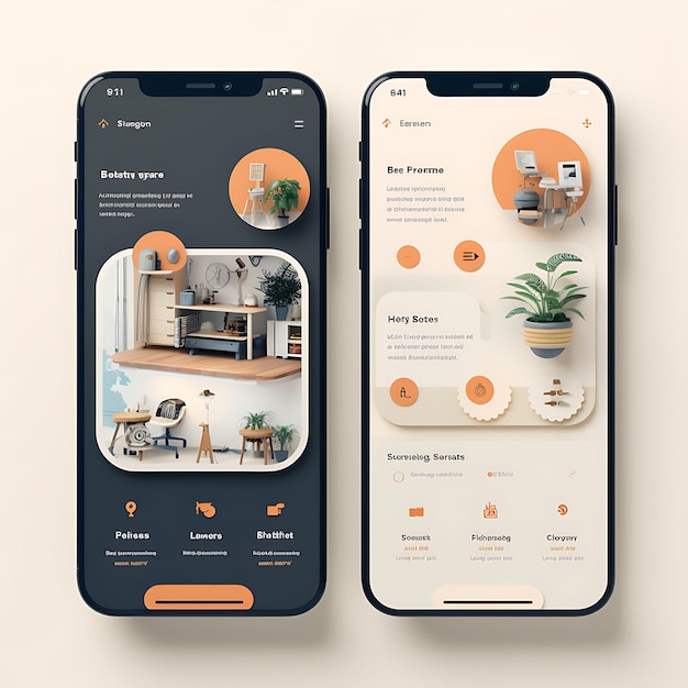 Mobile App Layout Design of Home Repair Delivery z praktycznym i funkcjonalnym układem i koncepcjami