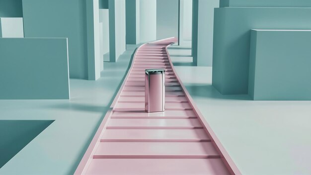 Mock up backgroundbackdrop w minimalnym nowoczesnym projektowaniu ilustracji stylu ścieżki dla produktu plac