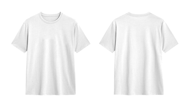 Mock up Biała koszulka z przodu i z tyłu Gotowa na twój projekt mock up przezroczysty szablon