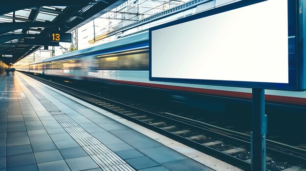 Zdjęcie mock up pusty billboard z przestrzenią do kopiowania dla reklamy lub mediów i marketingu treści generatywny ai