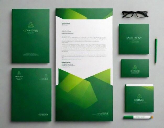 Mock up set business brand template of stationery vector design