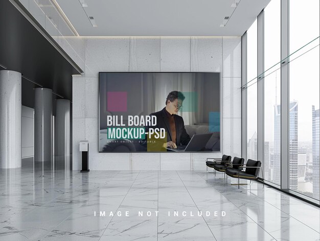 Zdjęcie mockup banera reklamowego billboardu