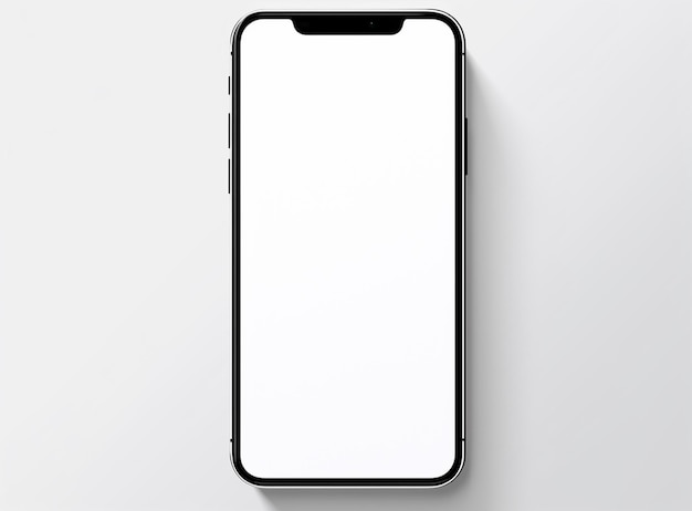 Zdjęcie mockup białego ekranu iphone'a 11