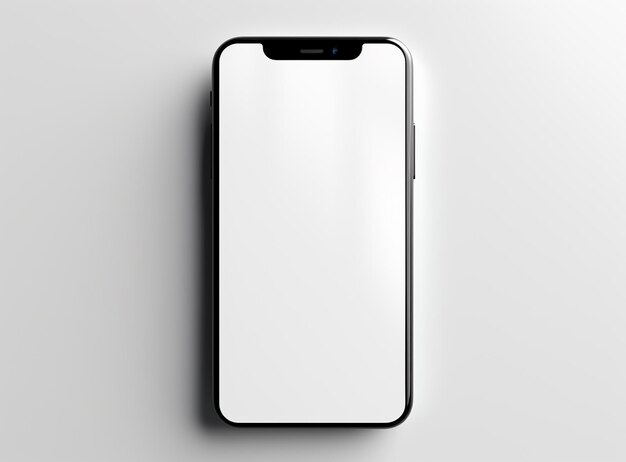 Mockup białego ekranu iPhone'a 11