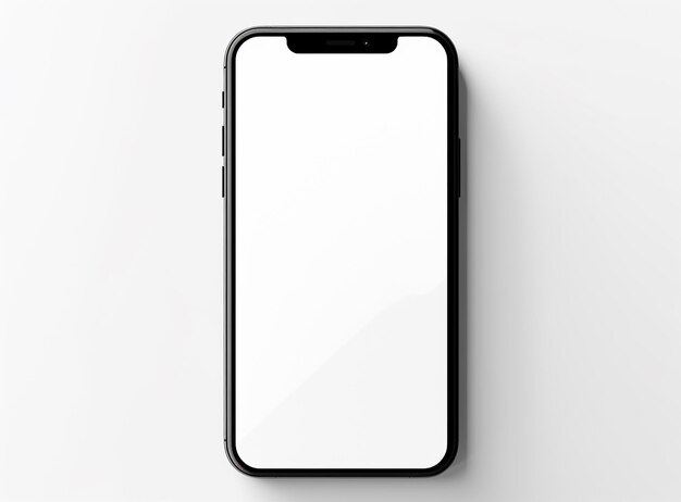 Zdjęcie mockup białego ekranu iphone'a 11