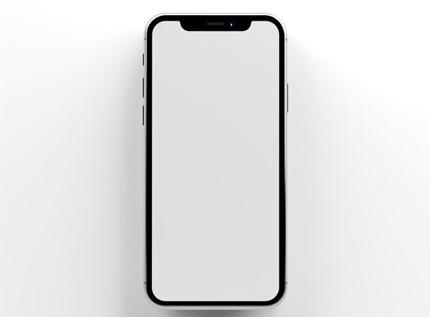 Zdjęcie mockup białego ekranu iphone'a 11