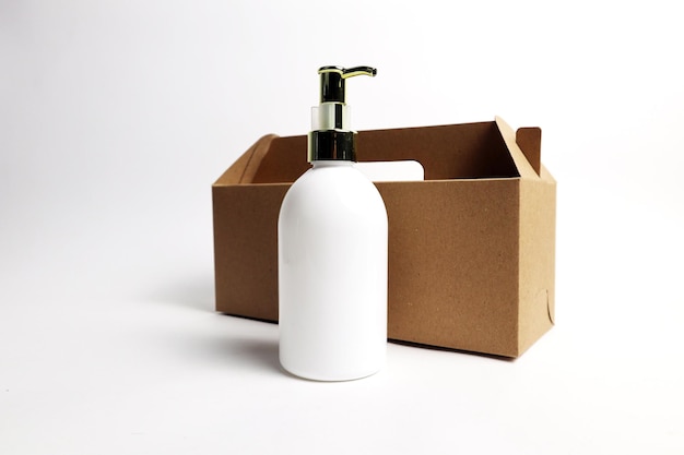 Mockup Butelka mydła Pompa do Twojego wyświetlacza logo Produkt Darmowe zdjęcie